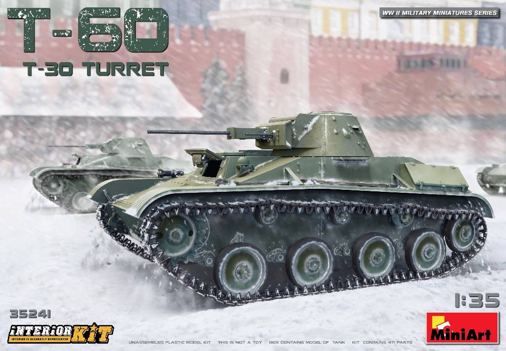 Figurines - T-60 soviétique (avec tourelle T-30) et intérieur- 1/35 -M