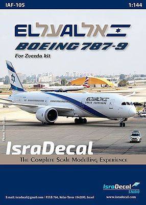 Accessoires - Décal El-Al Dreamliner Boeing 787-9 (conçu pour être uti
