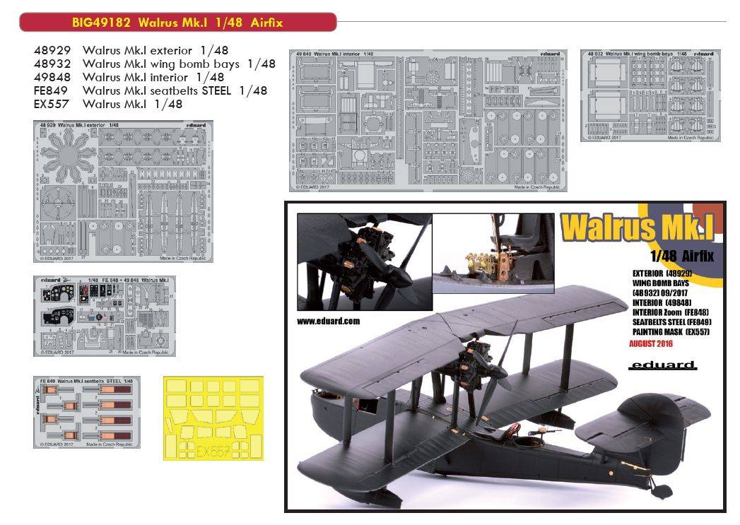 Accessoires - Supermarine Walrus Mk.I (conçu pour être avec des kits A
