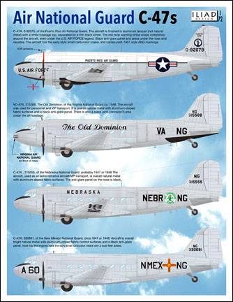 Accessoires - Décal Garde nationale aérienne Douglas C-47 Skytrain-1/7