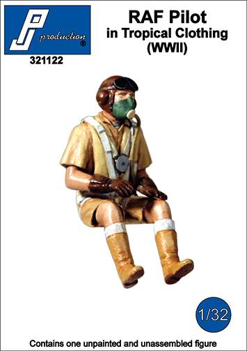 Figurines - Pilote de RAF en vêtements tropicaux assis dans un / c (Se