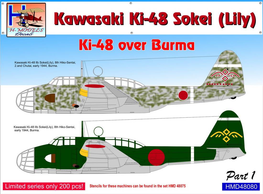 Accessoires - Décal Kawasaki Ki-48-Ib / Ki-48-IIb sur la Birmanie, Pt.