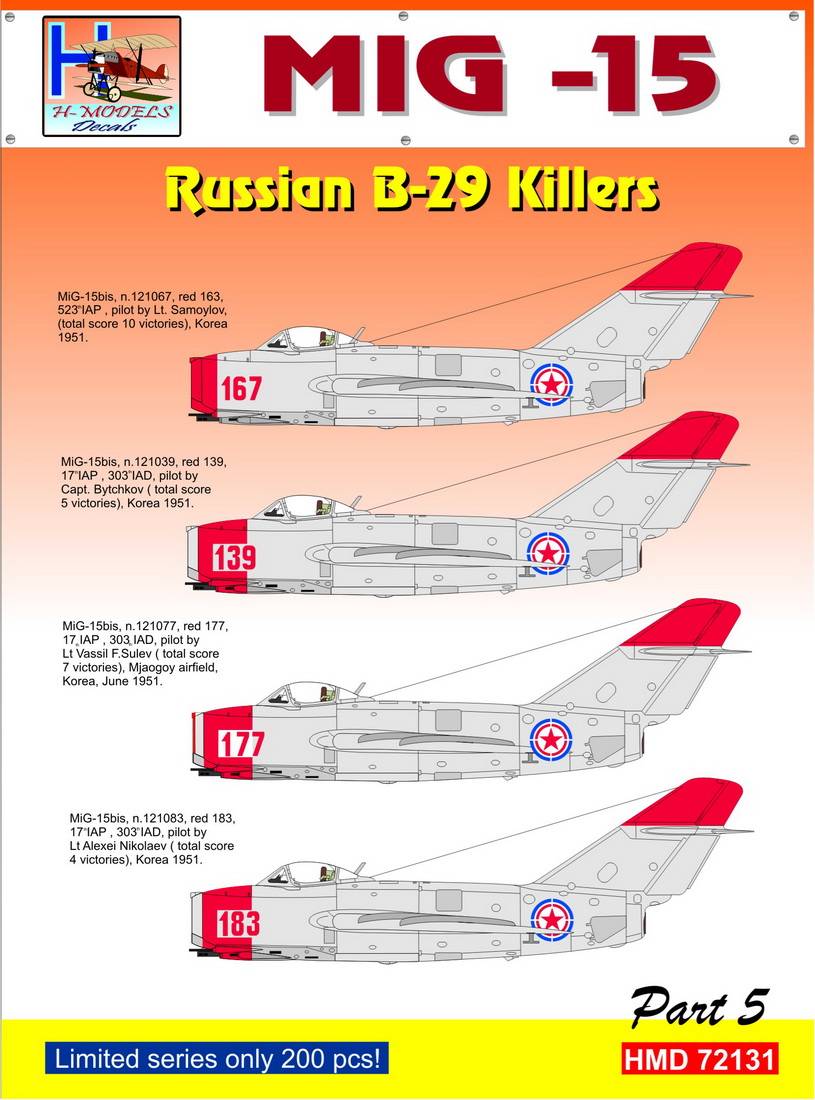 Accessoires - Décal B-29 Killers soviétiques - MiG-15 soviétiques sur 