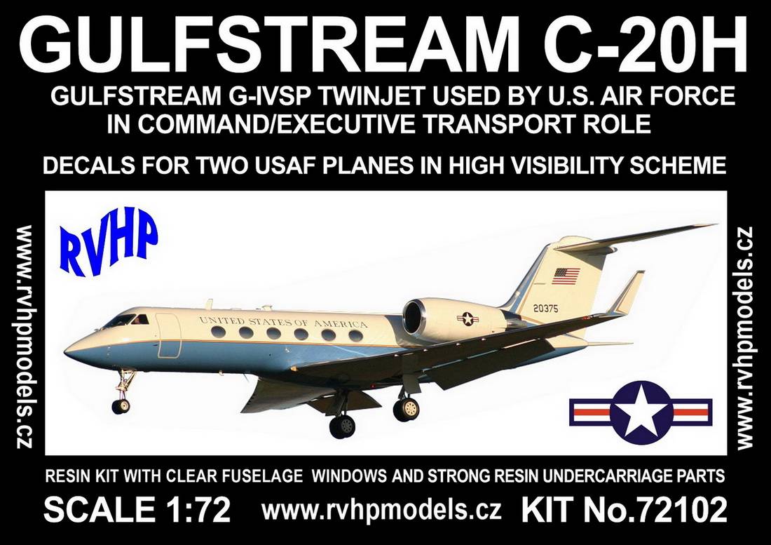 Maquette d'avion - Gulfstream C-20H Commande / Exectutive (2x Salut-vi