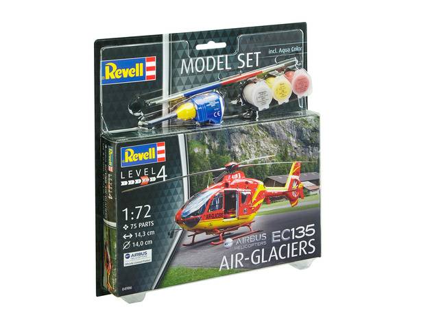 Maquette d'hélicoptère - Model Set EC135 AIR-GLACIERS-1/72-Revell