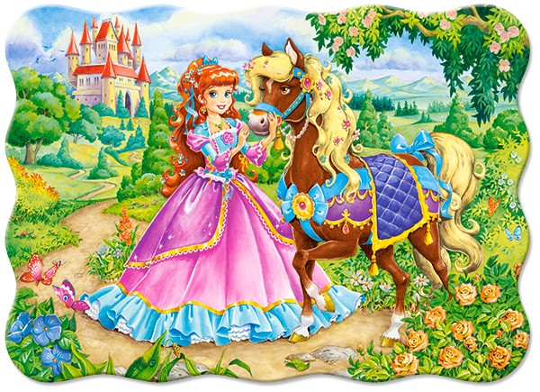 Puzzle - Puzzle Princesse et son cheval--Castorland