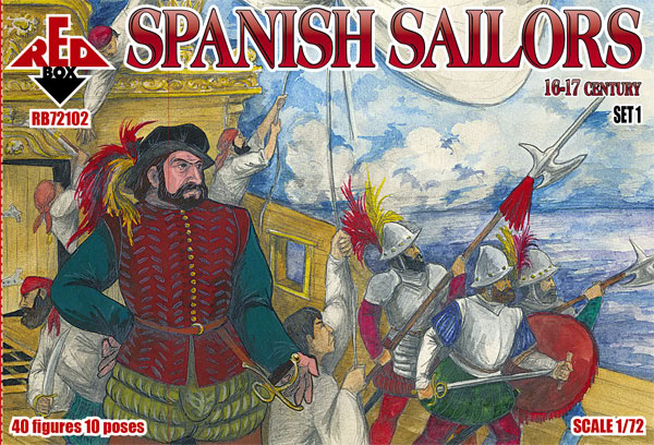 Figurines - Les marins espagnols 16-17 siècle-1/72-Red Box