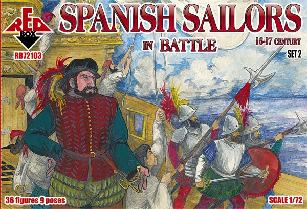 Figurines - Marins espagnols à Battle 16-17 siècle-1/72-Red Box