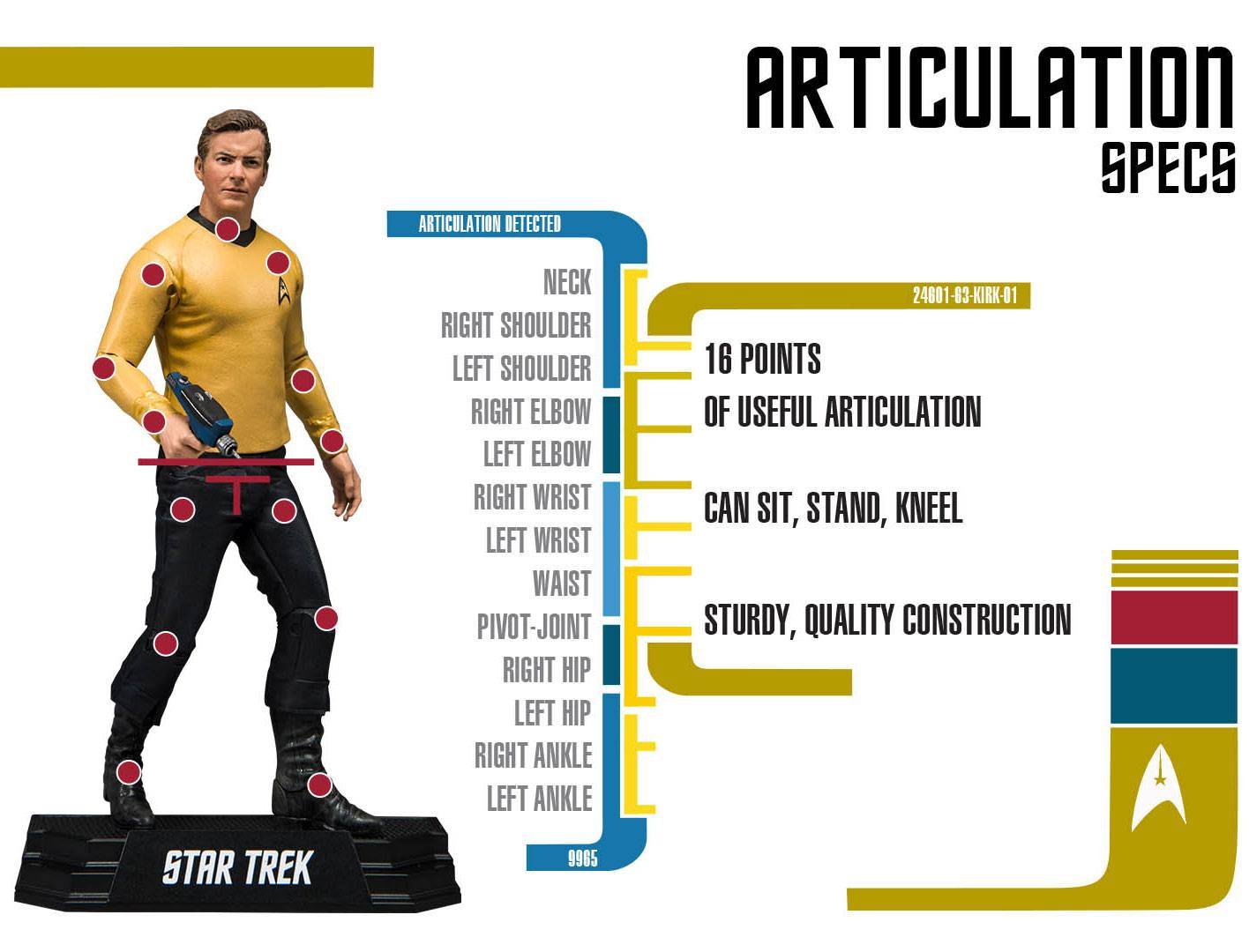 Action figures - Star Trek TOS figurine Captain James T. Kirk 18 cm--M