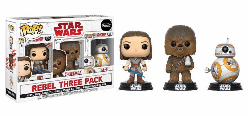 Mini-figurines - Star Wars Episode VIII pack 3 figurines POP! Vinyl Re