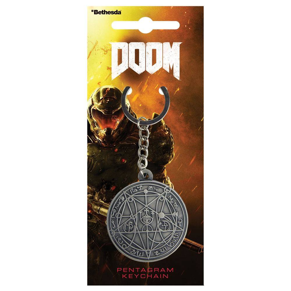Porte-clés - Doom porte-clés métal Pentagram--Gaya Entertainment