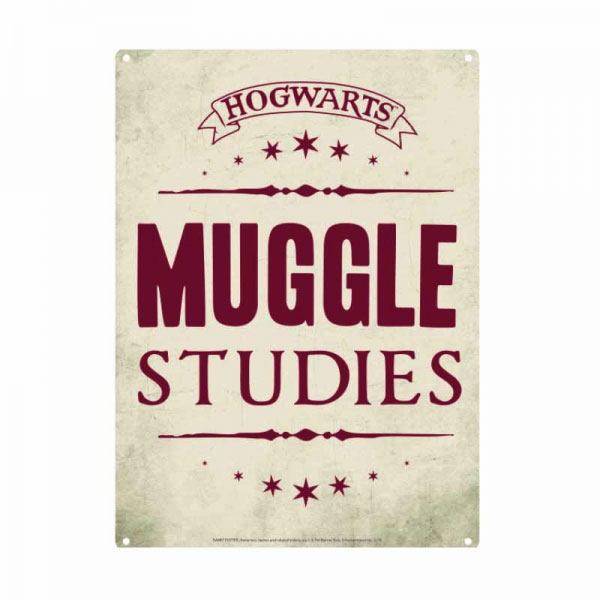 Plaques métal - Harry Potter panneau métal Muggle Studies 21 x 15 cm--