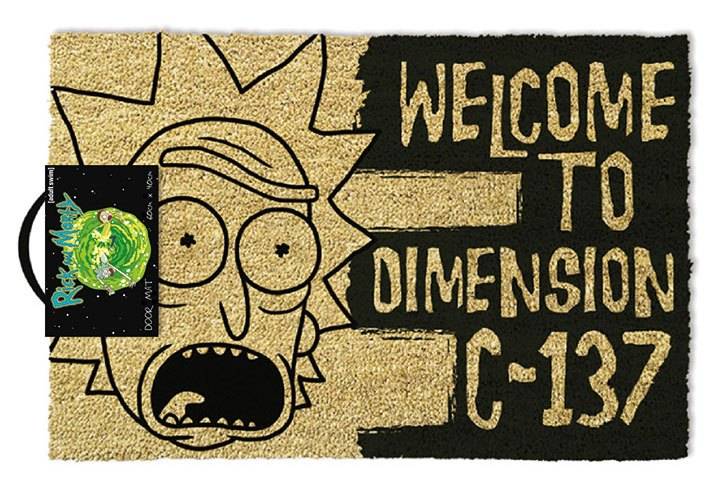 Tapis - Rick & Morty paillasson Dimension C-137 Black 40 x 57 cm--Pyra