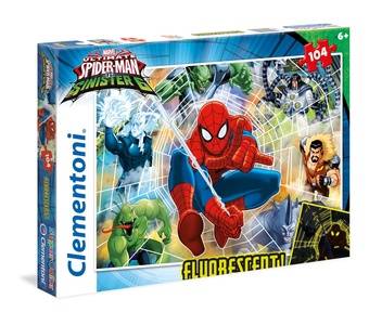 Puzzle - Puzzle Spiderman puzzle - Fluorescent--Clementoni