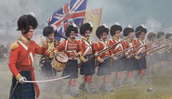 Figurines - Highlanders en attaque (époque napoléonienne)-1/72-Strelet