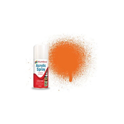 Bombes de peinture acrylique - No 18 Orange Brillant--Humbrol