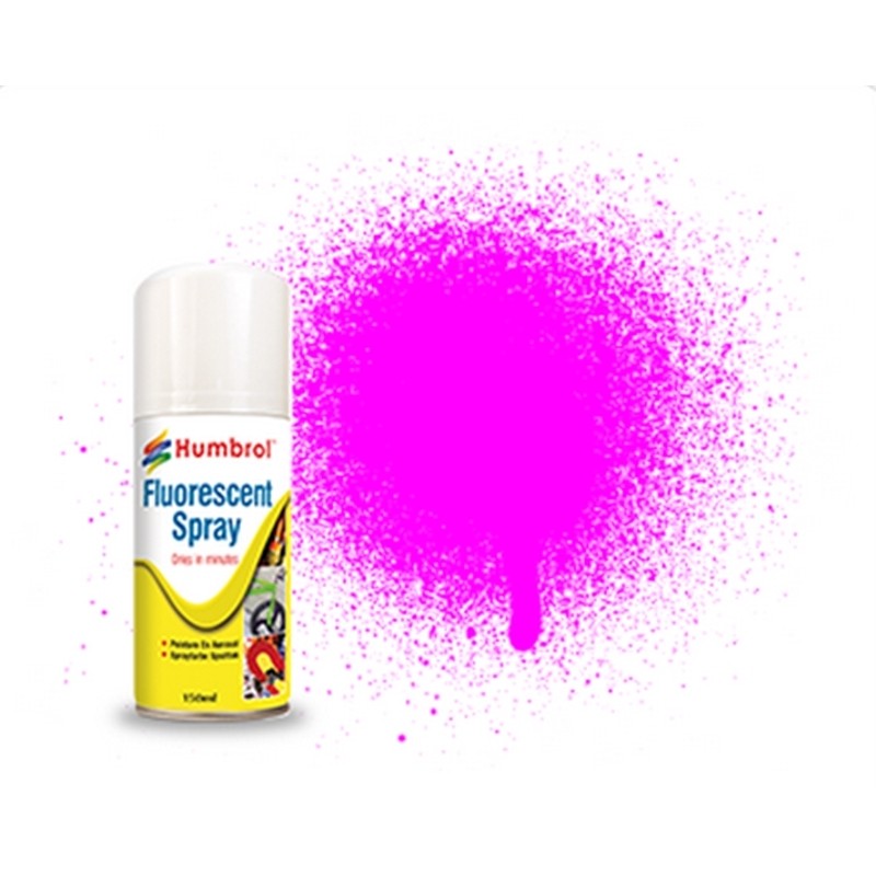 Bombes de peinture acrylique - Rose Fluorescent--Humbrol