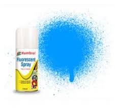 Bombes de peinture acrylique - Bleu Fluorescent--Humbrol