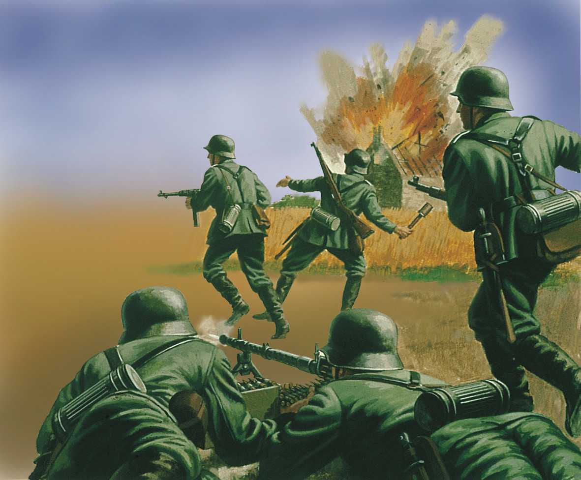 Figurines - WWII Infanterie allemande, 1:72-1/72-Airfix
