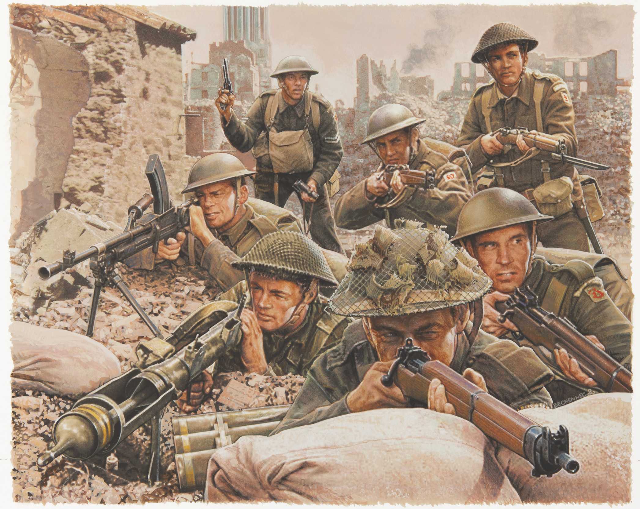 Figurines - Infanterie britannique de la seconde guerre mondiale N. Eu