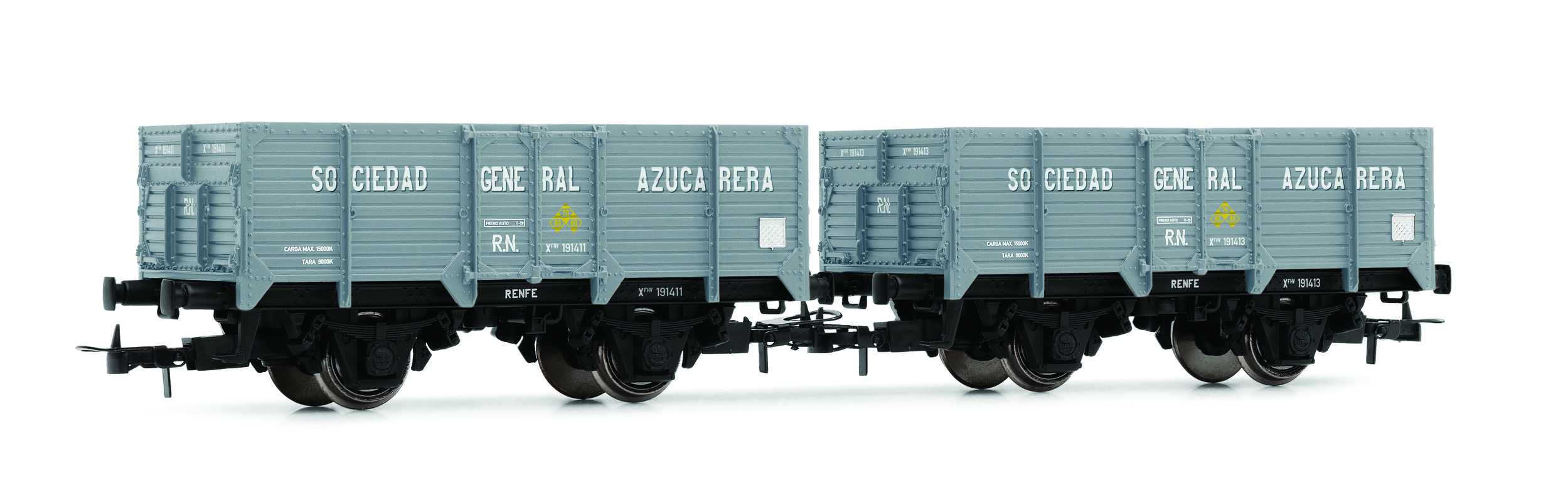 Trains miniatures : matériel remorqué - RN, Unifié, wagons découvert