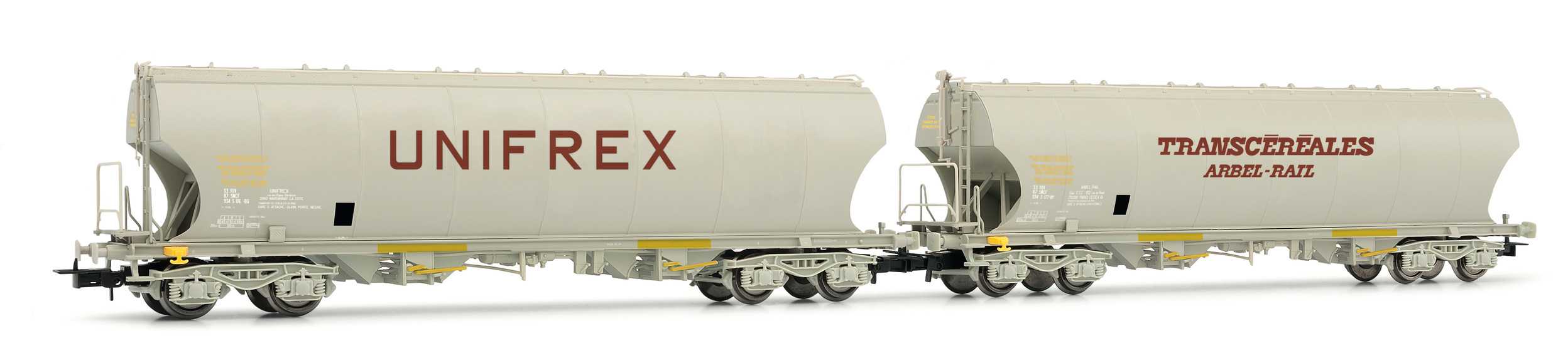 Trains miniatures : coffrets - Coffret de 2 wagons céréaliers Unifrex 