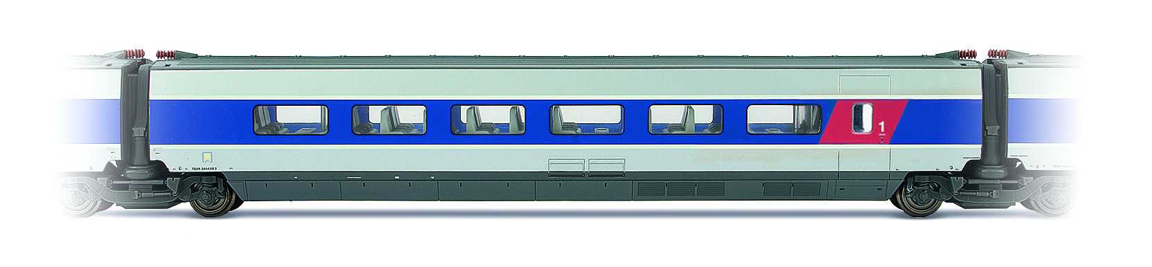 Trains miniatures : matériel remorqué - Voiture intermédiaire TGV Sud 