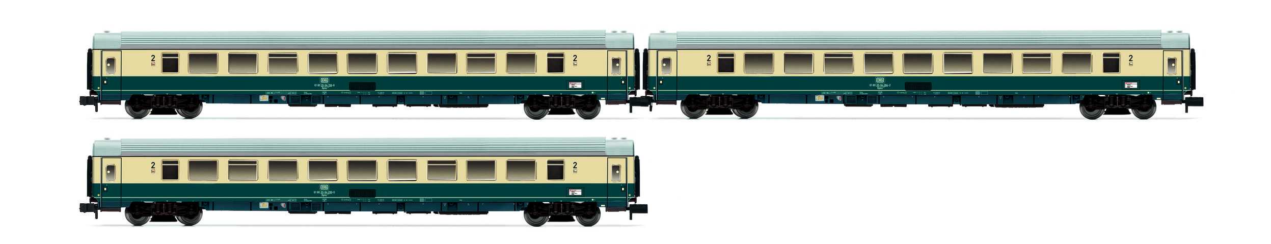 Trains miniatures : locomotives et autorail - 3 pièces Set InterCity v