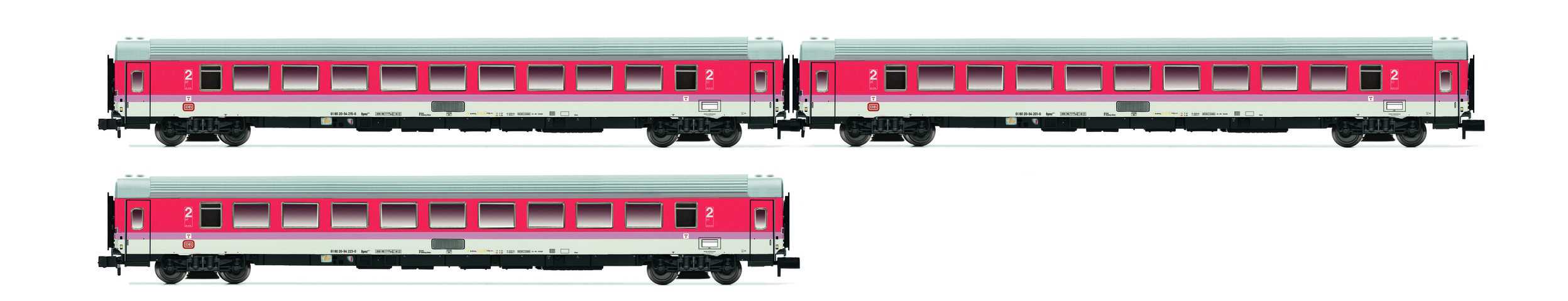 Trains miniatures : locomotives et autorail - 3 pièces Set voitures In