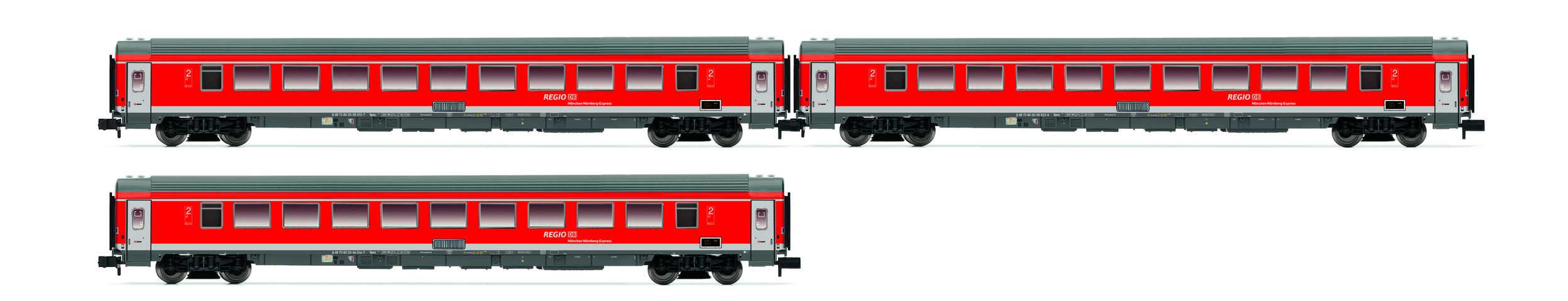 Trains miniatures : locomotives et autorail - 3 pièces Set Munich-Nure