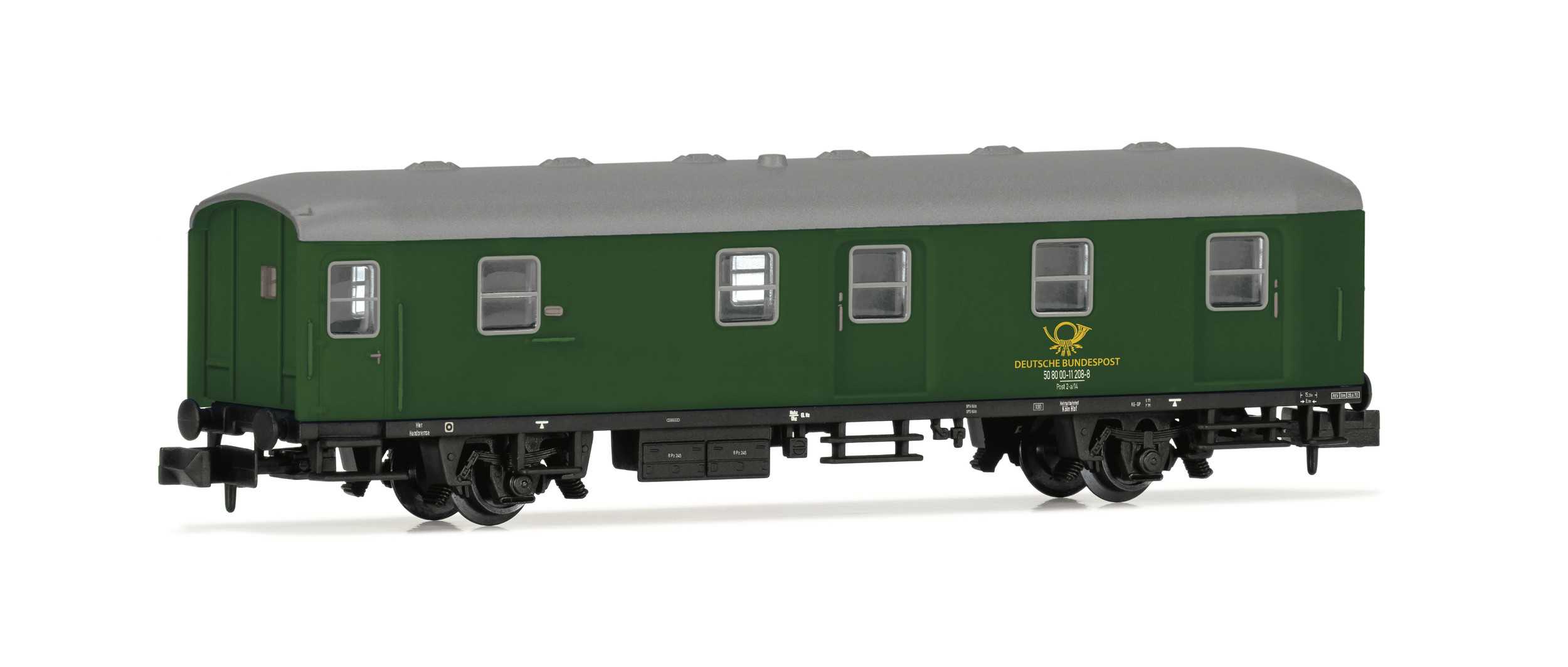 Trains miniatures : locomotives et autorail - Poste-lettres à 2 essieu