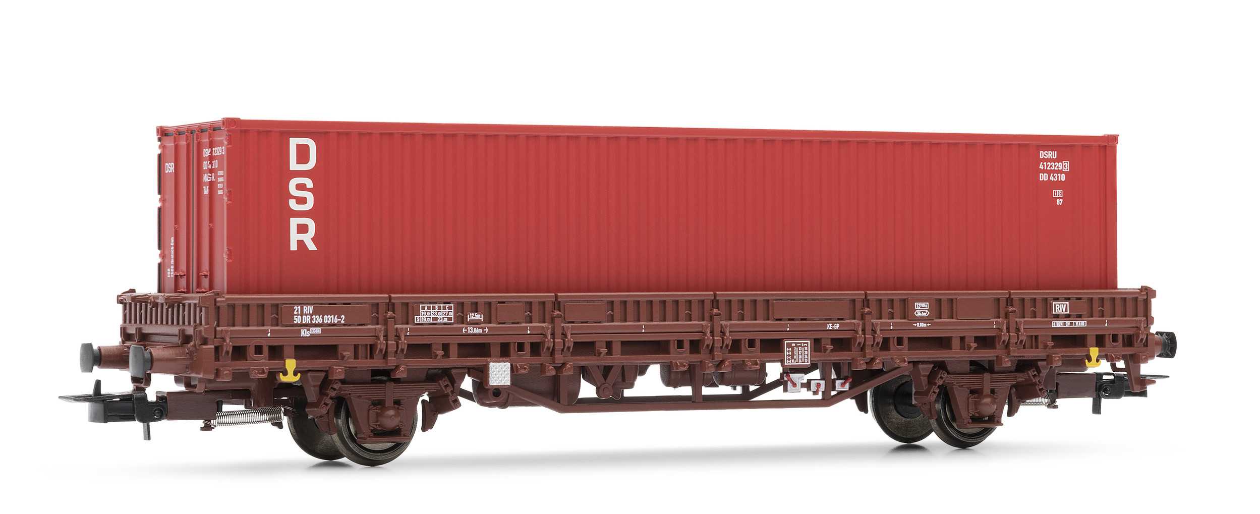 Trains miniatures : matériel remorqué - Wagon plat, DR, période IV, w 