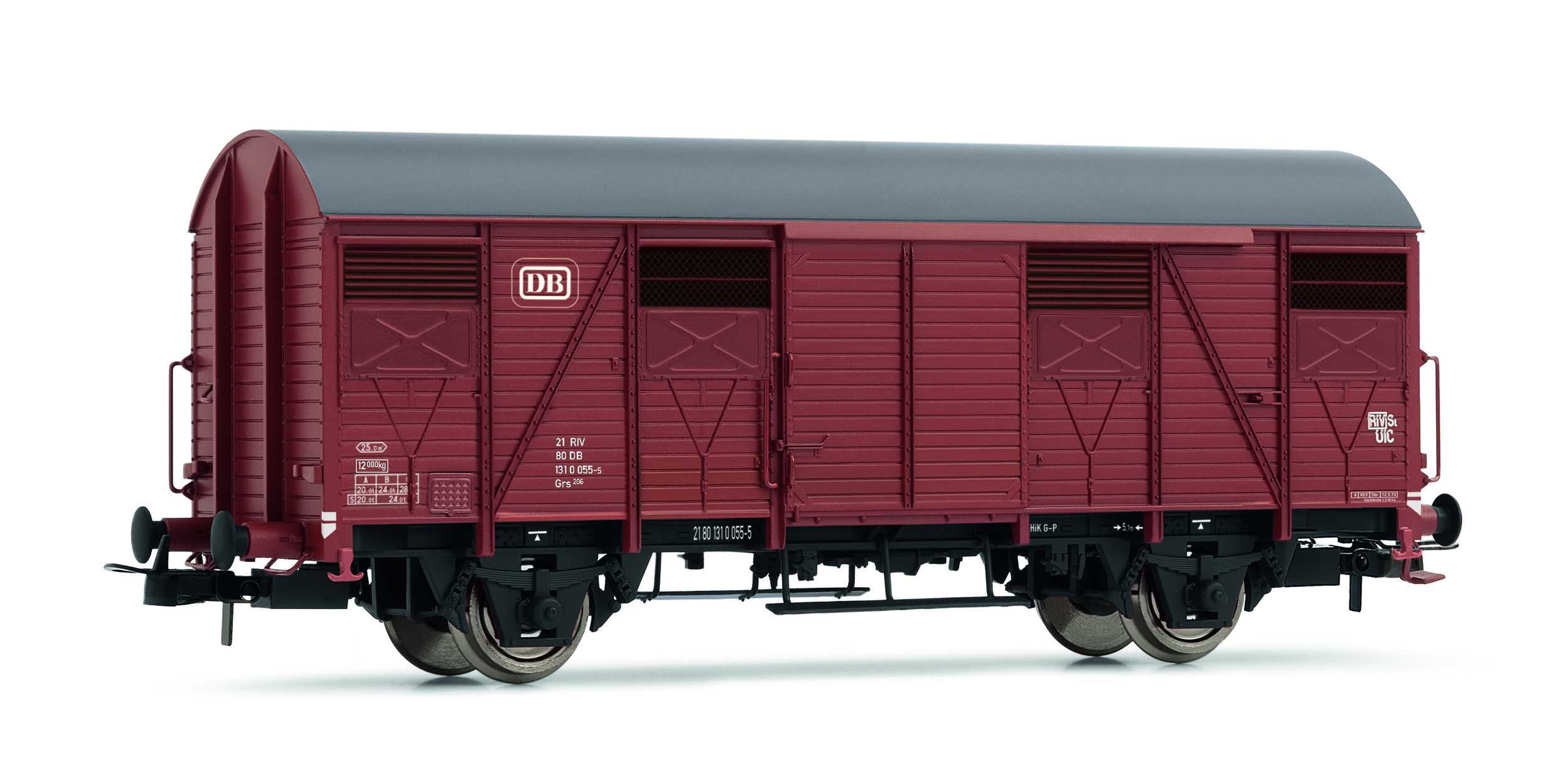 Trains miniatures : matériel remorqué - DB, Grs 206, wagon fermé, époq