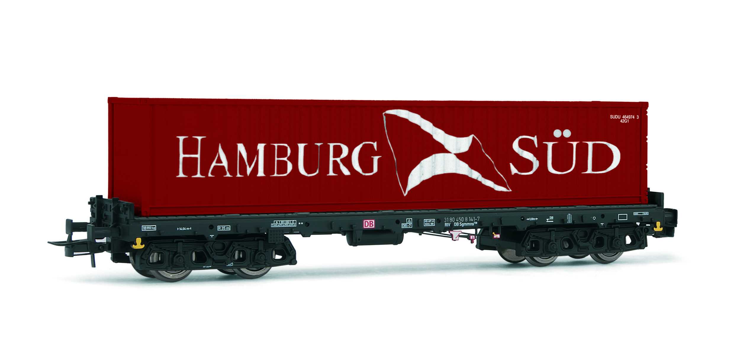 Trains miniatures : matériel remorqué - DB AG, Sgmms 738, wagon porte-