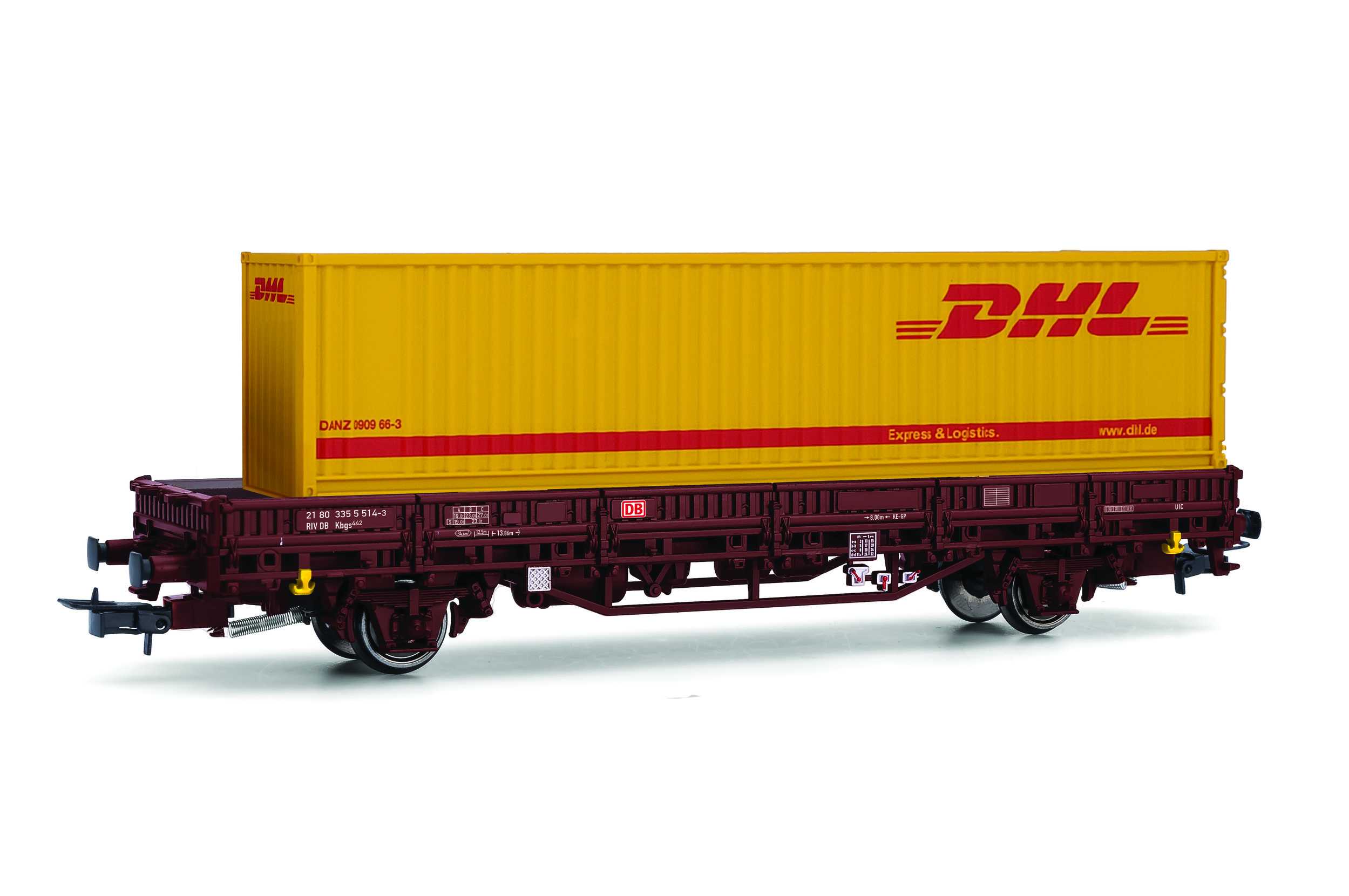 Trains miniatures : matériel remorqué - DB AG, wagon plat à 2 essieux 