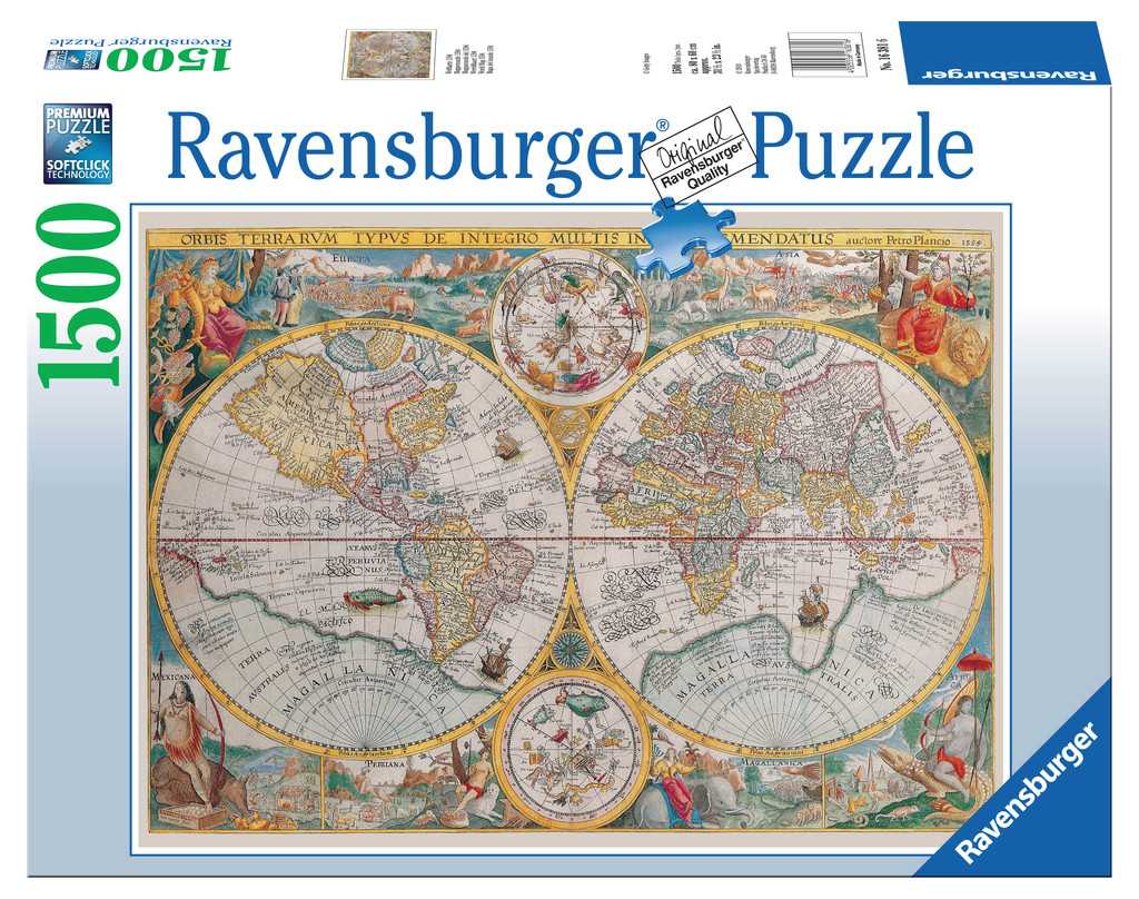 Puzzle - Puzzle Mappemonde 1594--Ravensburger