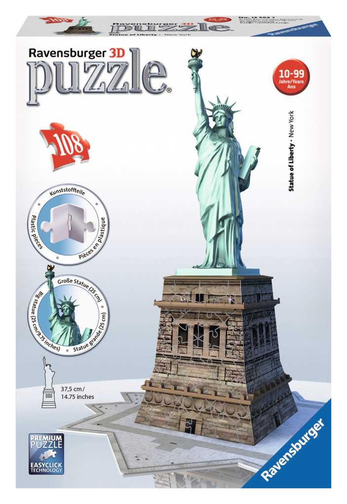 Puzzle 3d - Puzzle 3d Statue de la Liberté--Ravensburger