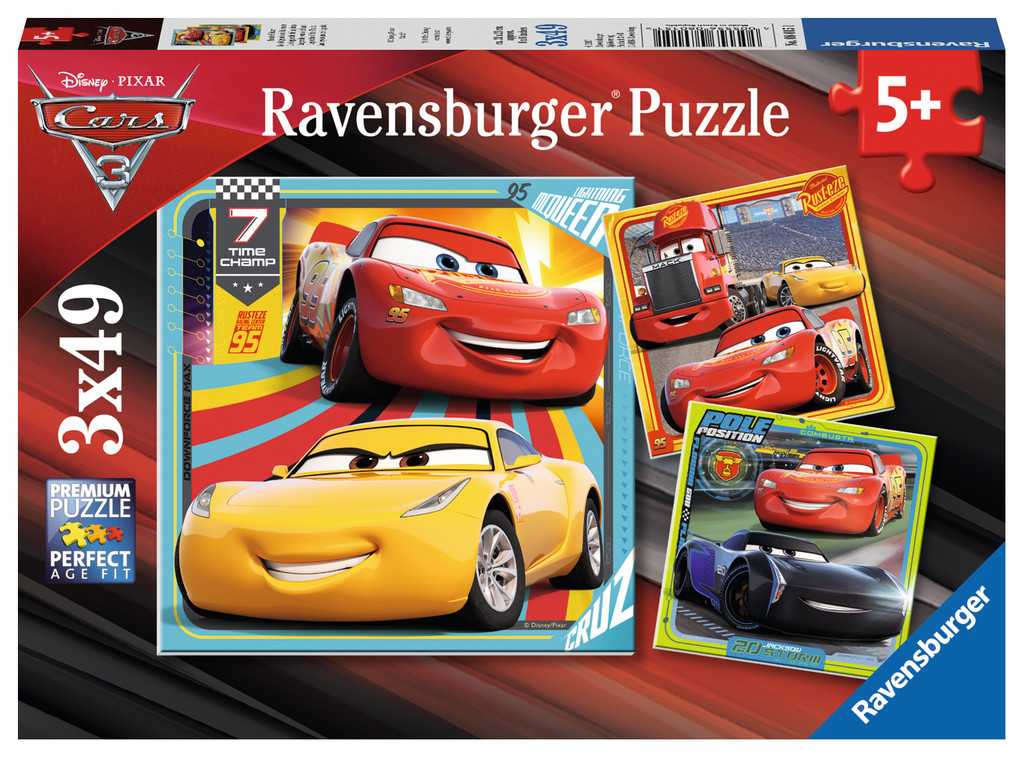 Puzzle enfant - Prêts pour la course / Cars 3--Ravensburger