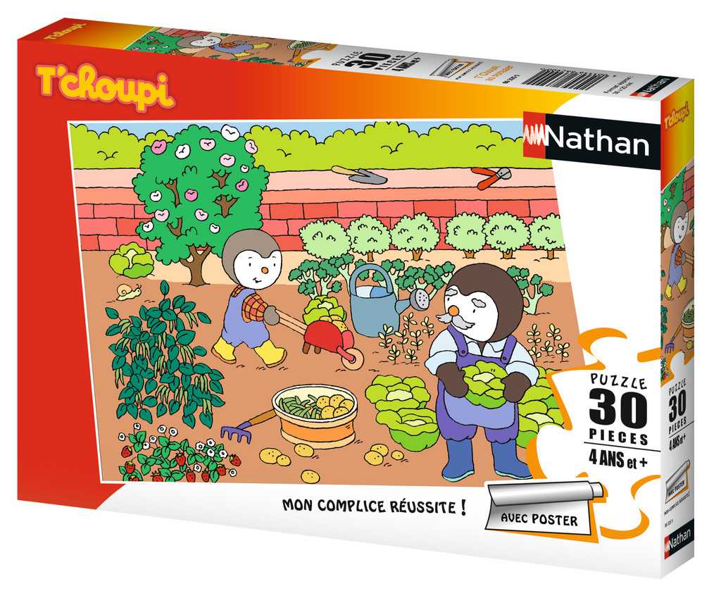 Puzzle enfant - T'choupi au potager--Nathan