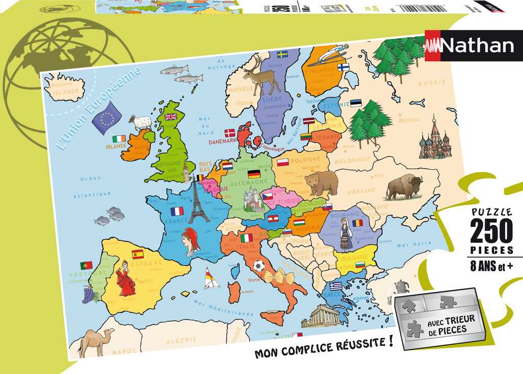 Puzzle enfant - Carte d'Europe--Nathan