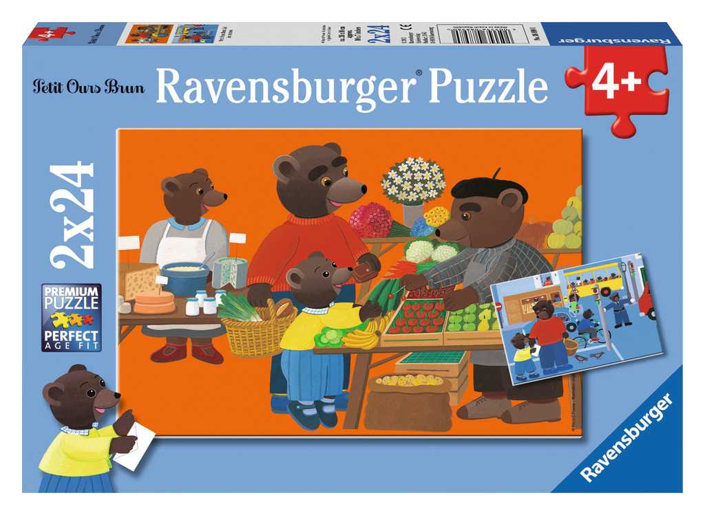 Puzzle enfant - Petit Ours Brun fait les courses--Ravensburger