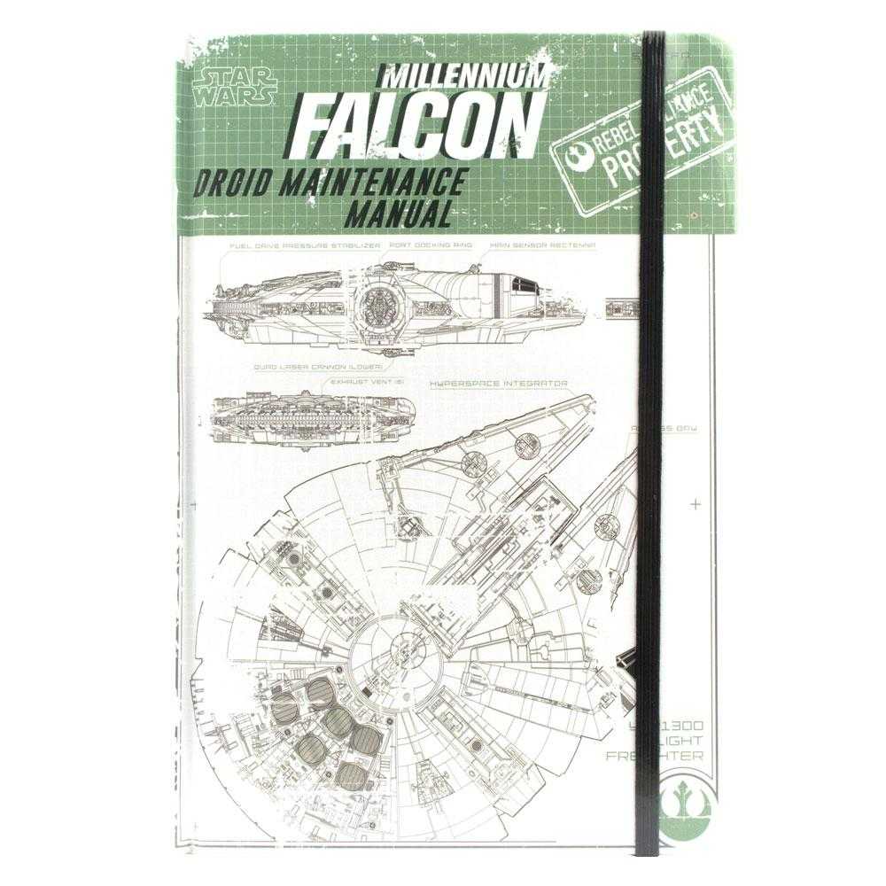 Papeterie - Star Wars Rogue One cahier A5 Millennium Falcon Droid Main
