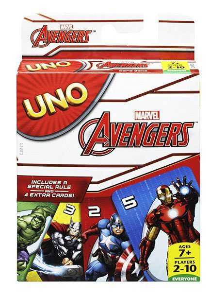 Cartes à jouer - Marvel Avengers jeu de cartes UNO *ANGLAIS*--Mattel