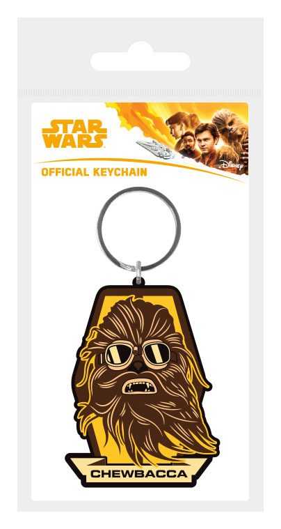 Porte-clés - Star Wars Solo porte-clés caoutchouc Chewbacca Badge 6 cm