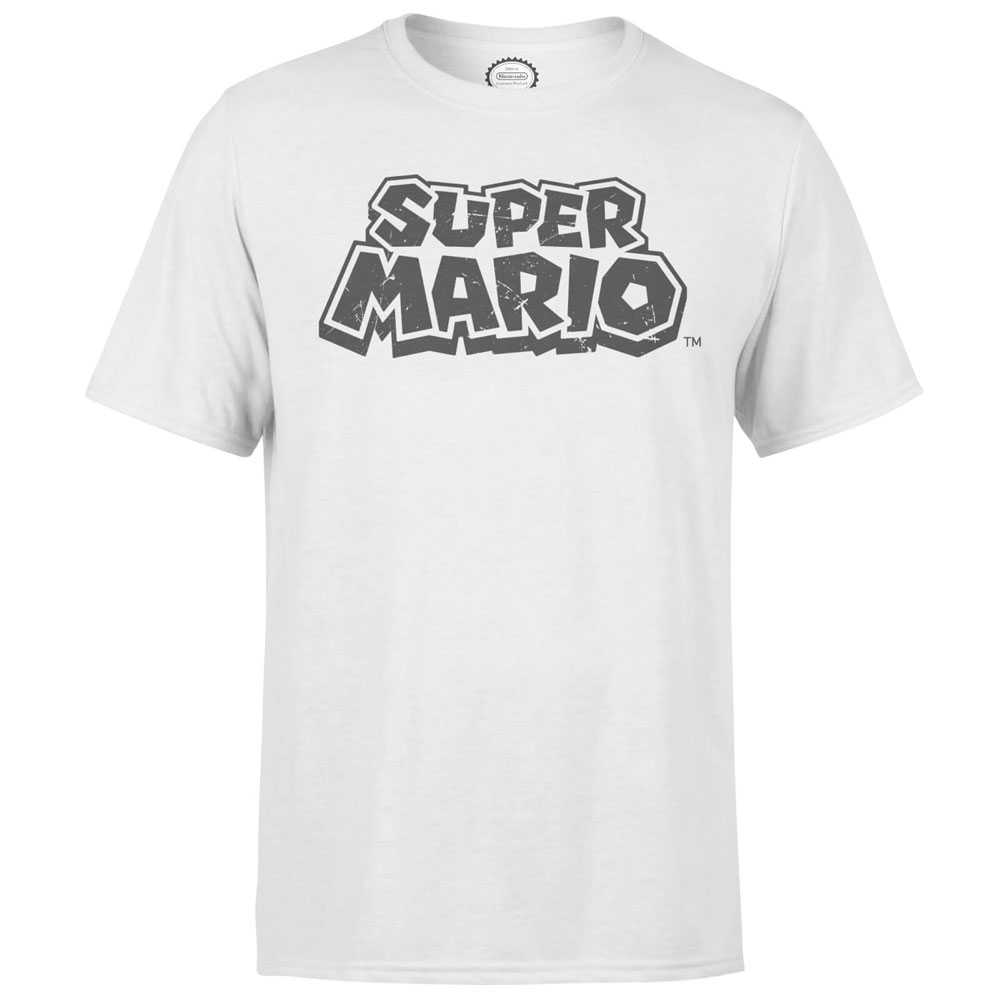 T-shirts - Nintendo T-Shirt Super Mario Distressed Logo--THG