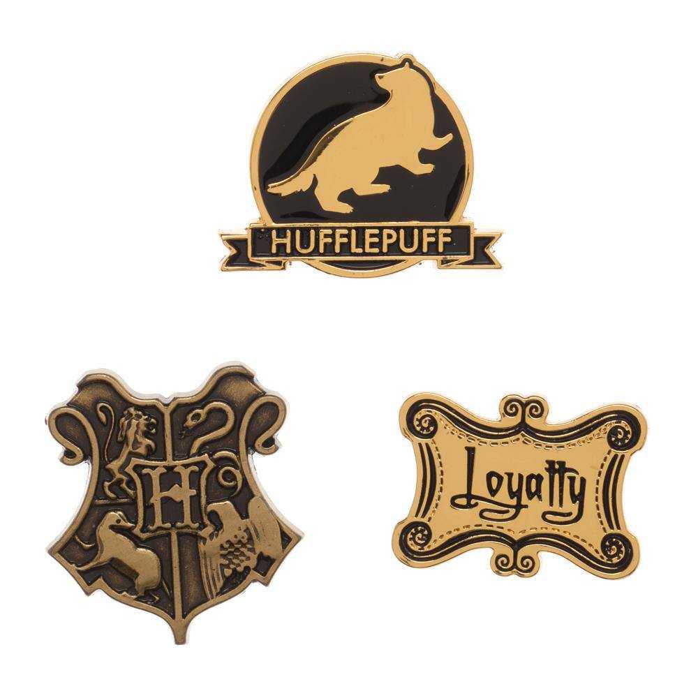 Badges et broches - Harry Potter pack 3 badges Hufflepuff--Bioworld IN