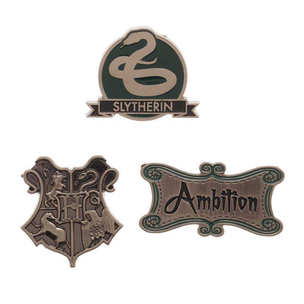 Badges et broches - Harry Potter pack 3 badges Slytherin--Bioworld INT