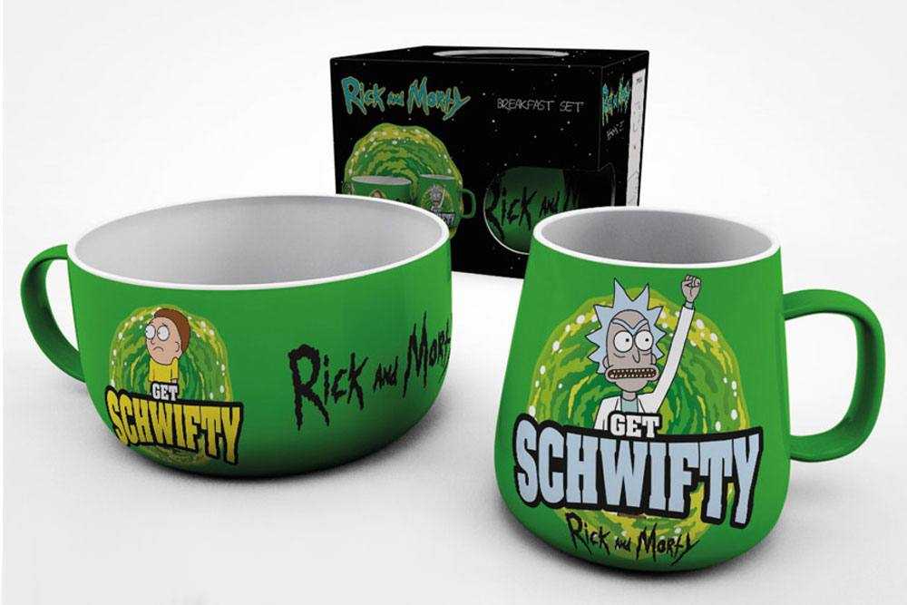 Mugs et tasses - Rick et Morty set petit-déjeuner Get Schwifty--GYE