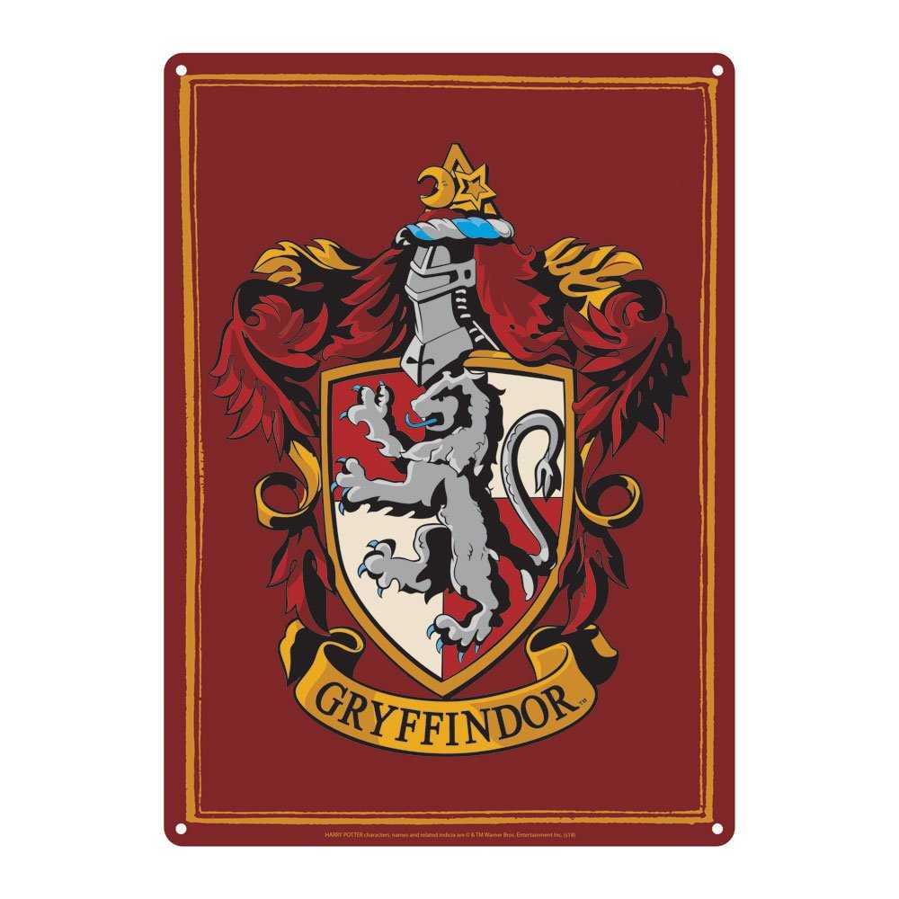 Plaques métal - Harry Potter panneau métal Gryffindor 21 x 15 cm--Half