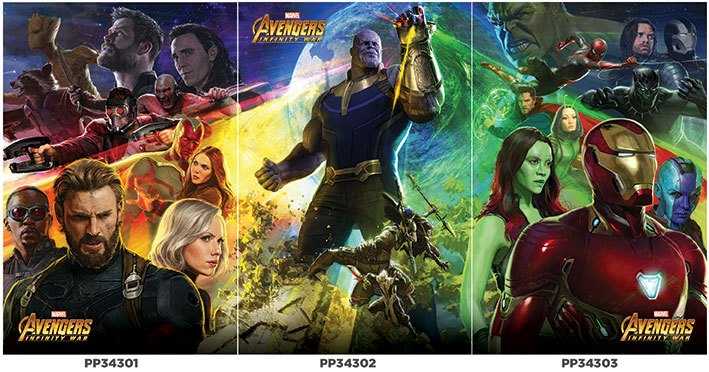 Posters et wallscrolls - Avengers Infinity War pack posters Captain Am